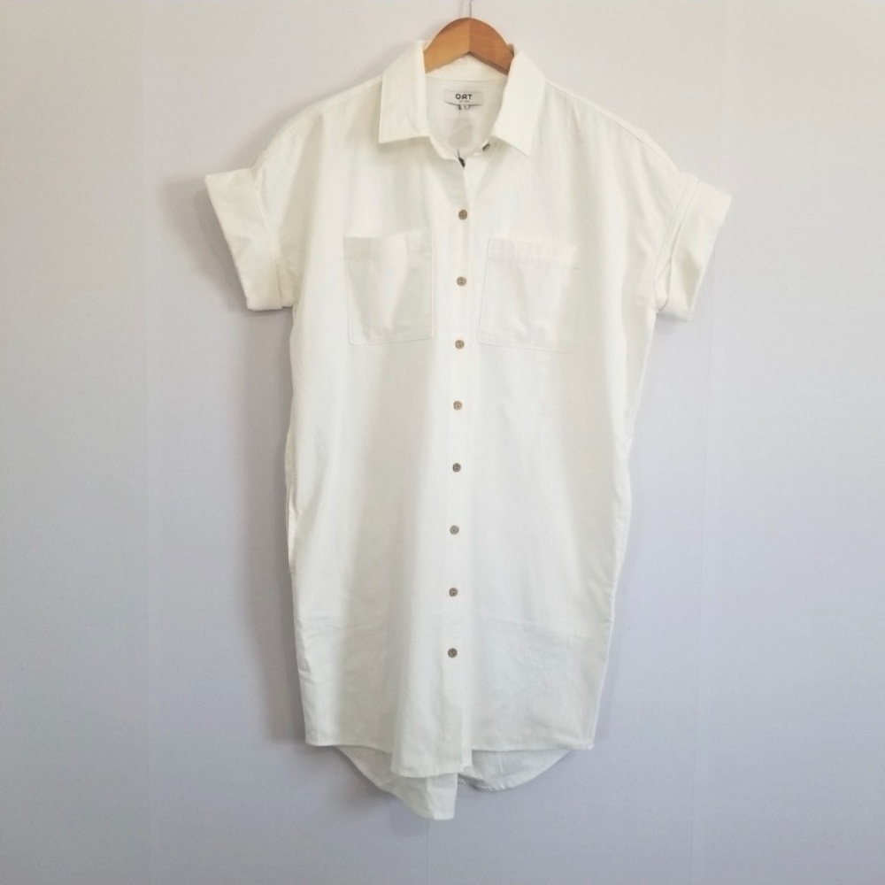 OAT Short Sleeve 100% cotton oversized Shirtdress Shirt dress size XS